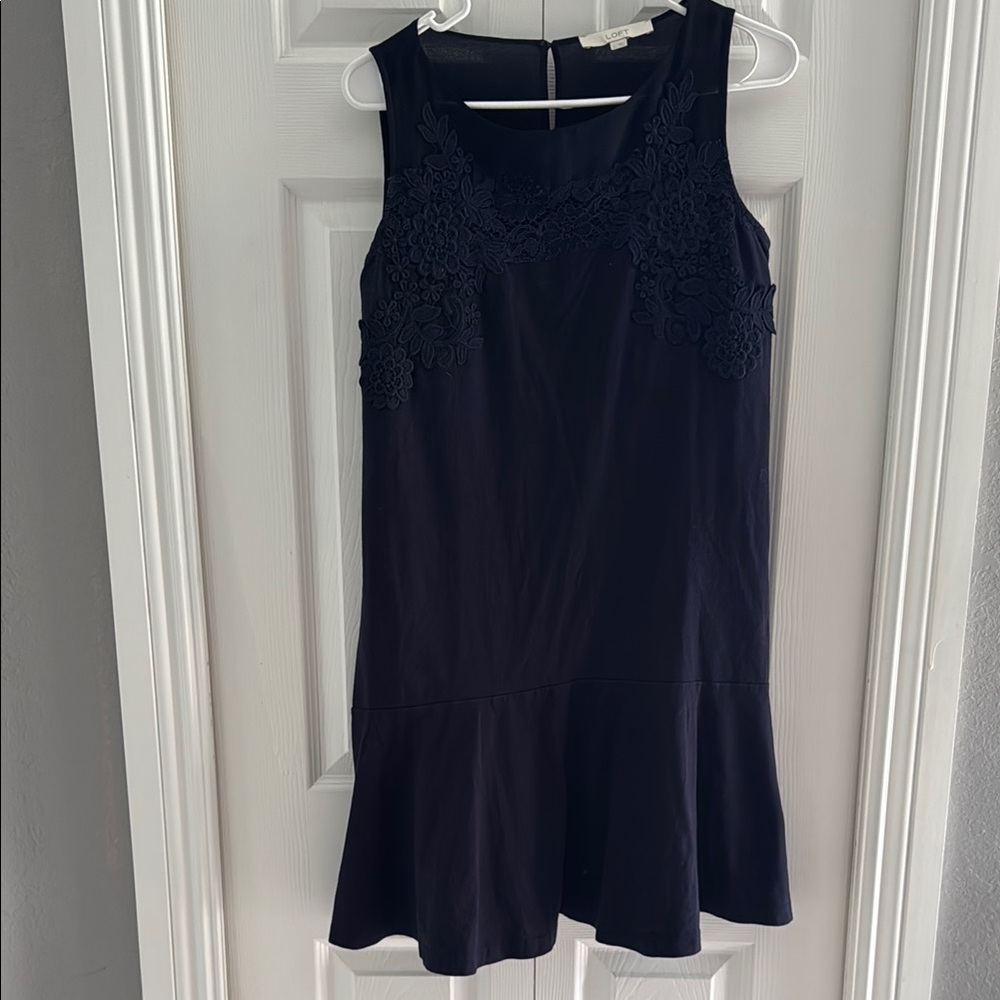 Elegant Navy Sleeveless Dress